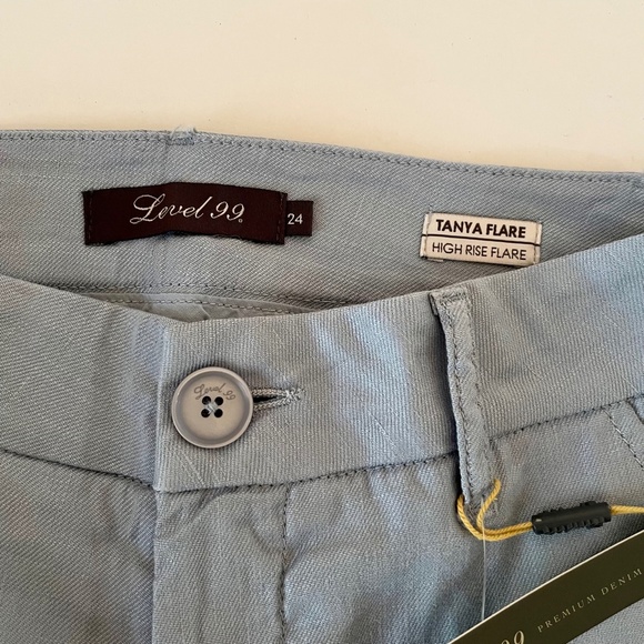 Level 99 Tanya High Rise Linen Pant 34 inseam Sky Blue - Picture 5 of 14